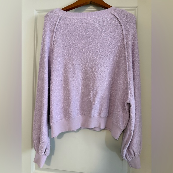 Free People Lilac Textured Off Shoulder Sweater - Picture 4 of 4